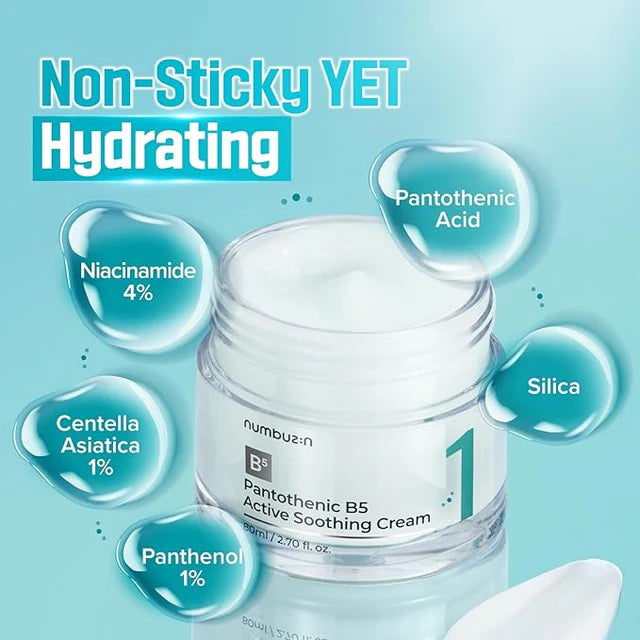 Numbuzin No.1 Pantothenic Acid Active Soothing Cream Double Set (80ml+80ml)