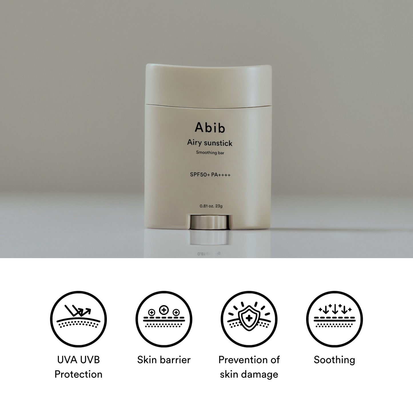 Abib Airy Sunstick Smoothing Bar SPF50+ PA++++ 23g (OTC Version)