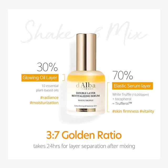 d'Alba White Truffle Double Layer Revitalizing Serum – 30ml