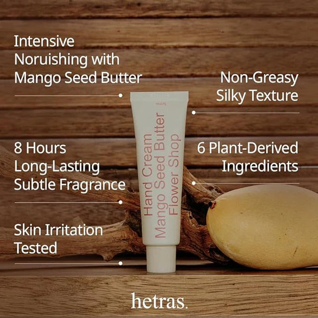 Hetras Perfumed Mango Seed Butter Hand Cream (50ml)-5 Types