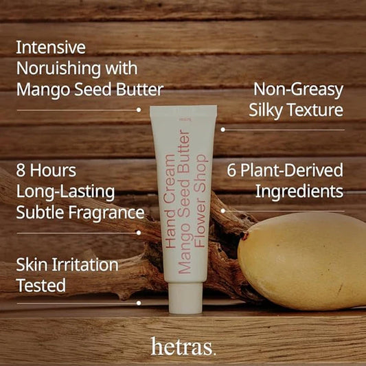Hetras Perfumed Mango Seed Butter Hand Cream (50ml)-5 Types