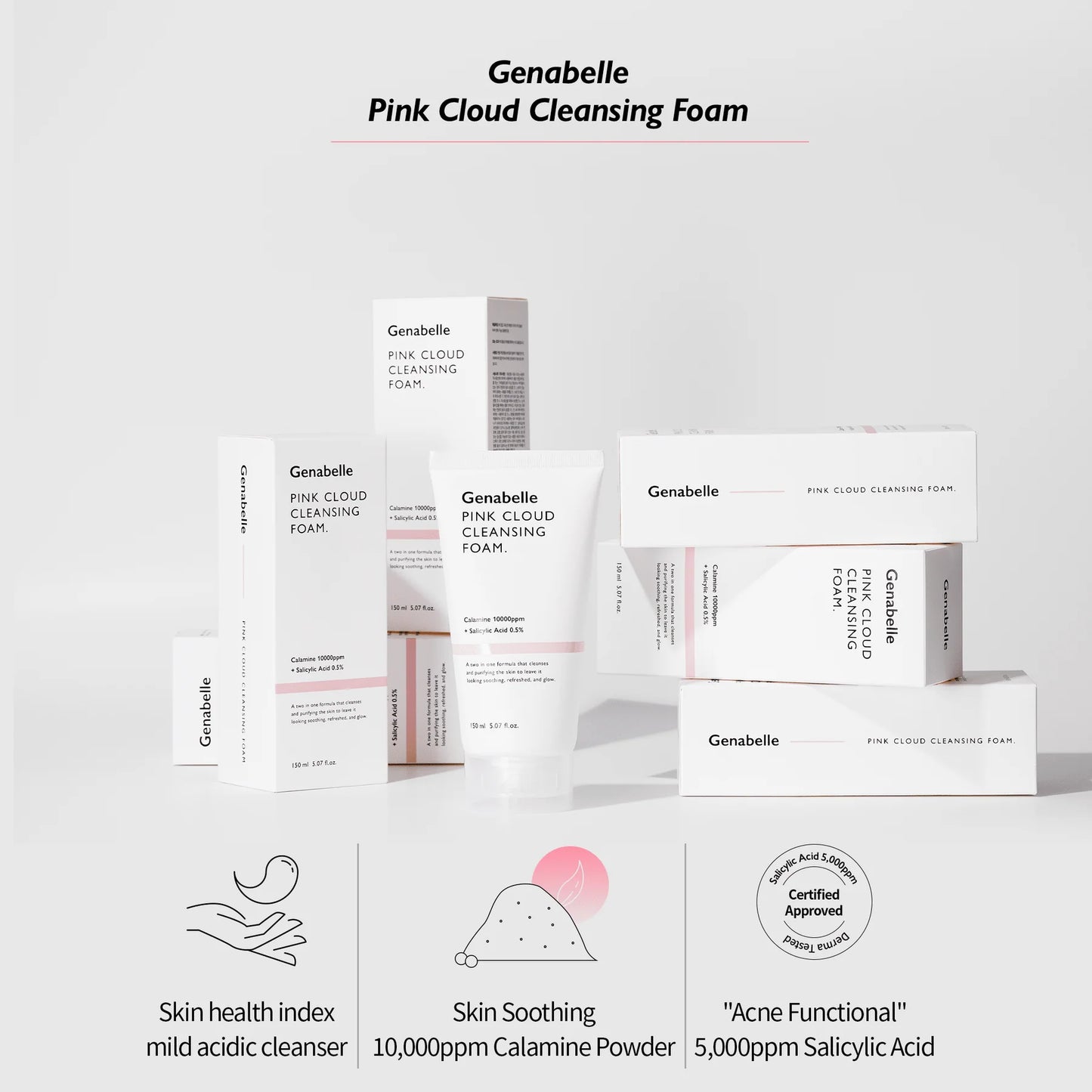 Genabelle Pink Cloud Cleansing Foam 150ml