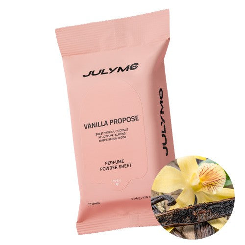JULYME Perfume Powder Sheet – Vanilla Propose (20 Sheets)
