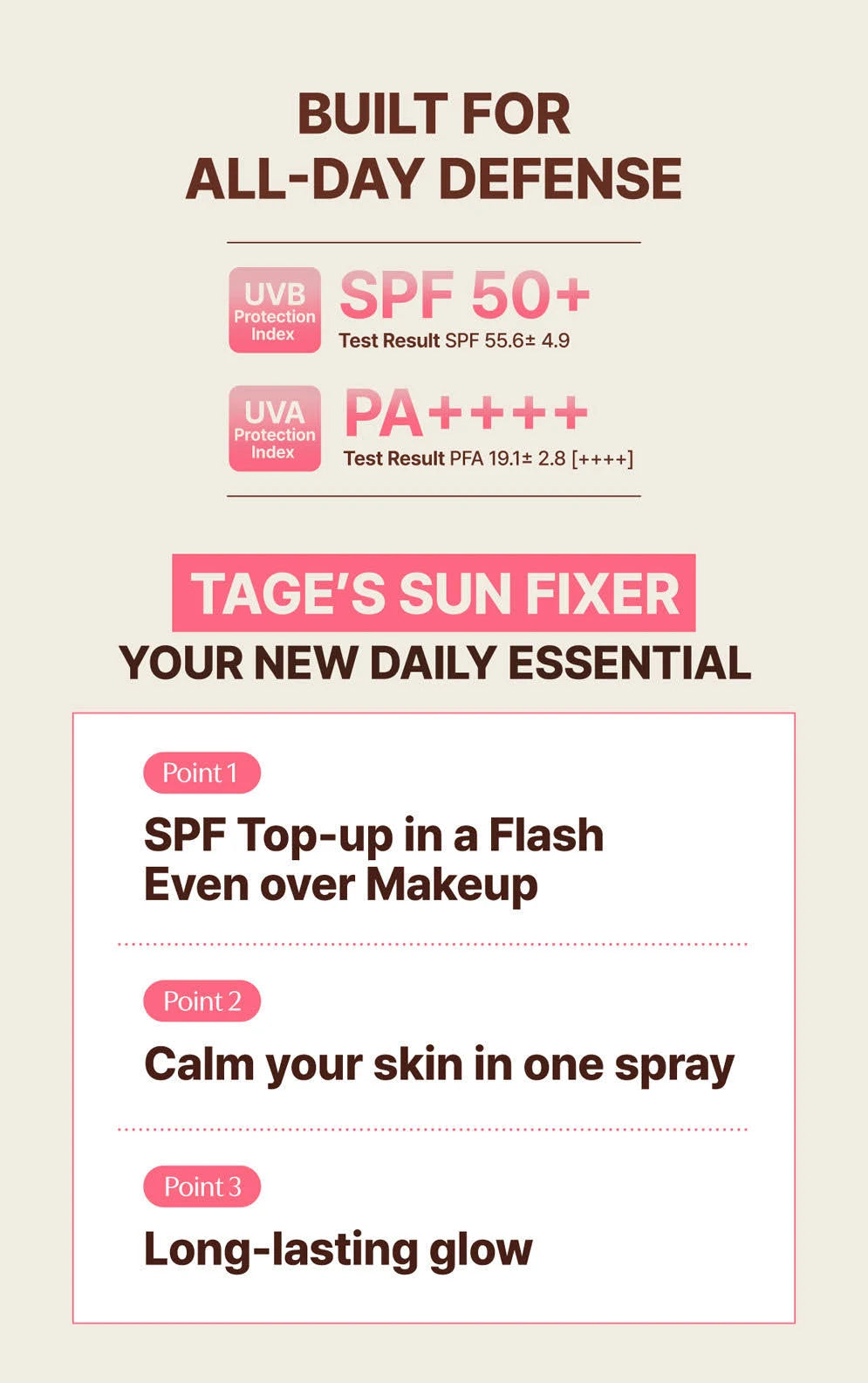 Tage Cica-Tree Shaking Glow Sun Fixer SPF 50+ PA++++