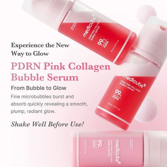 Medicube PDRN Pink Collagen Bubble Serum – 95ml