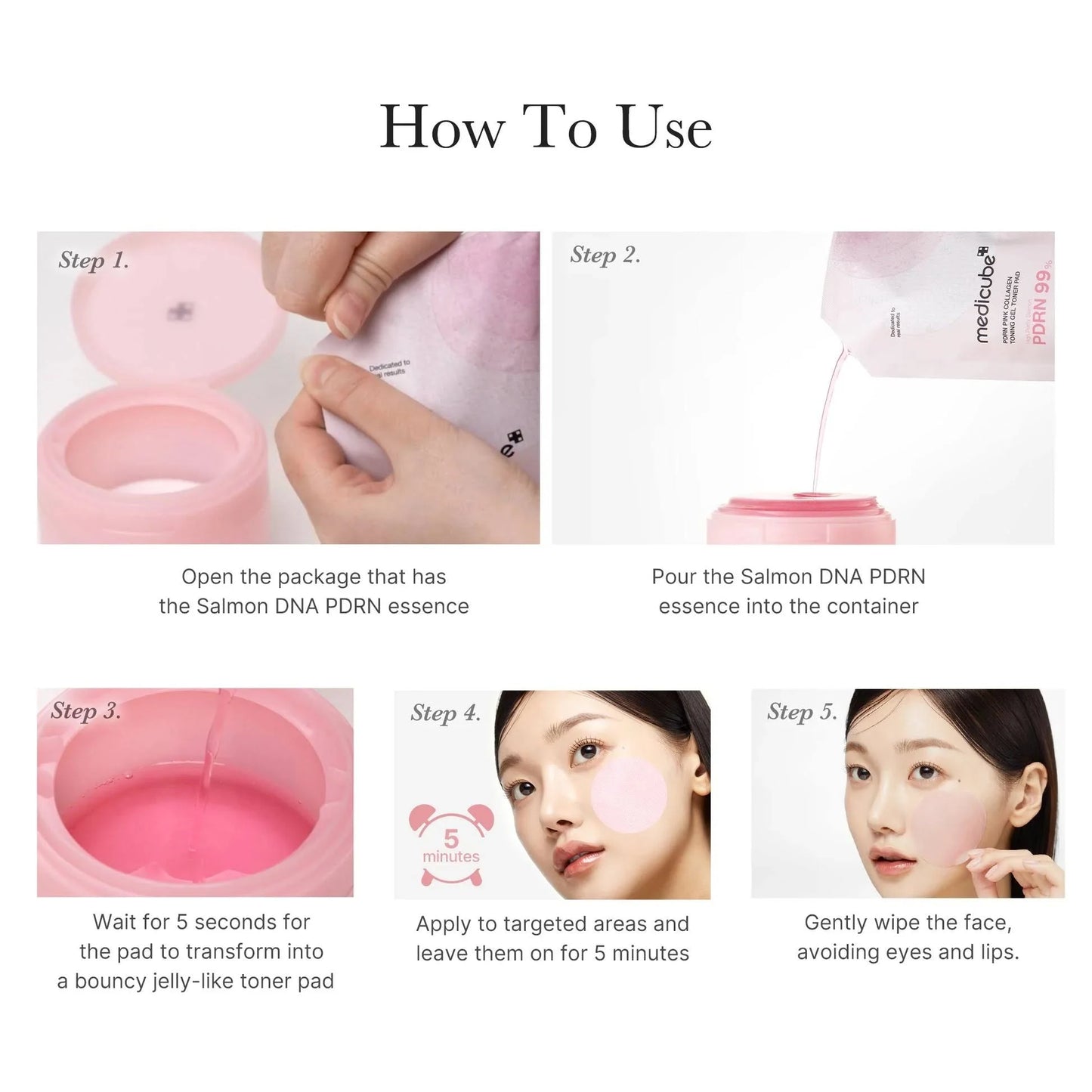 Medicube PDRN Pink Toning Gel Toner Pad (70 Pads) – Spot Brightening & Skin Tone Correction