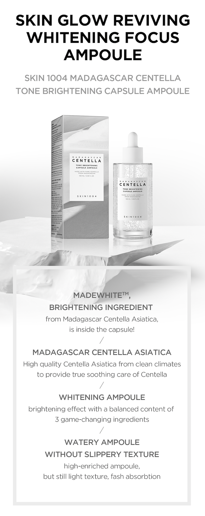 Skin1004 Madagascar Centella Tone Brightening Capsule Ampoule 100ml